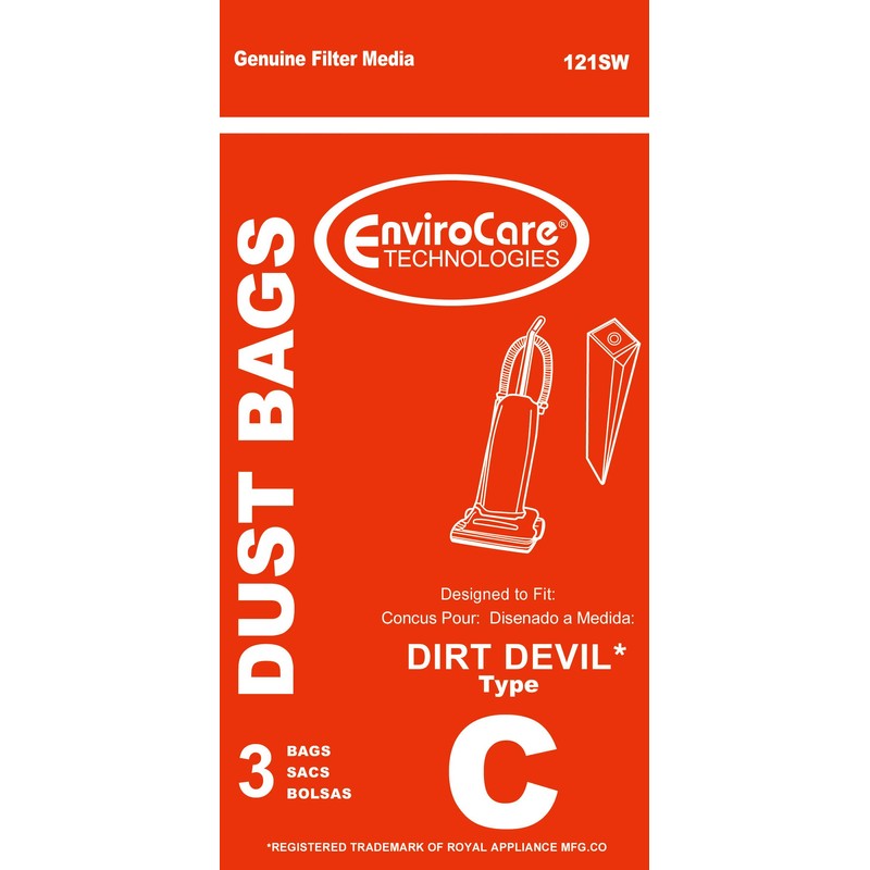 EnviroCare Replacement Vacuum Cleaner Dust Bags made to fit Dirt