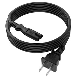 8.2FT 2 Prong AC Power Cord Cable for Under Desk Elliptical Machines