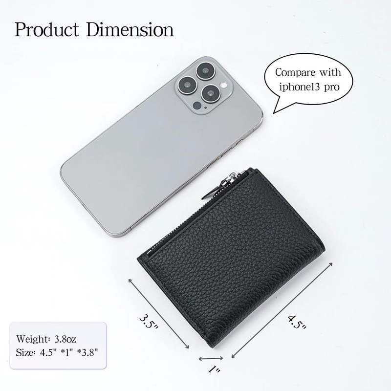 Mudono Women’s Wallet Small Genuine Leather Credit Card Holder RFID