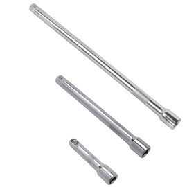 DAKCOS 1/4 Inch Drive Extension Bar Set 3 Pieces Socket Extension 2, 4, 6 Inch Long Chrome Vanadium Steel