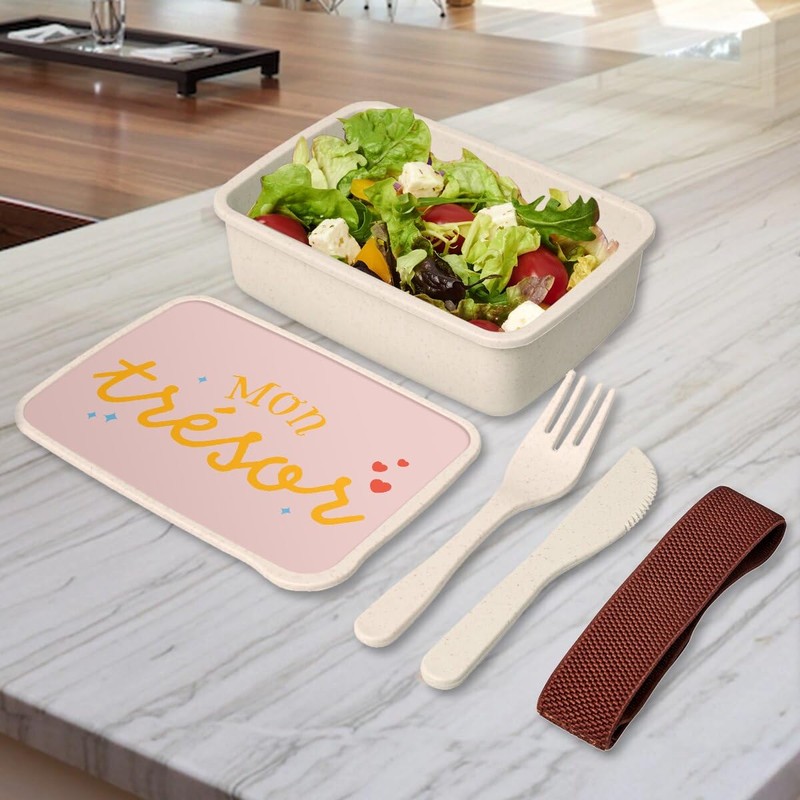 Fabulous Lunch Box with Cutlery Pink - Mon Trésor Bébé