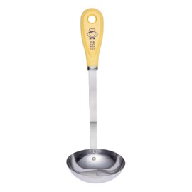 KAI KAI KITCHEN FG5209 Small Handle Ladle for Kids Dishwasher Safe Little Chef Club Yellow Made in Japan