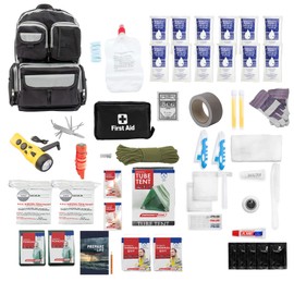 Emergency Zone Urban Survival Bug Out Bag - 2 Person | Bugout Backpack Survival Kit w/Emergency Food Supply, Survival Gear and Supplies for Disasters