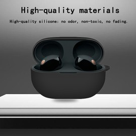 YAODLE Case Compatible with Sony WF-1000XM5 Protective Case, Shockproof Soft Case, with Carabiner, Anti-Fingerprint, Anti-Abrasion (White)