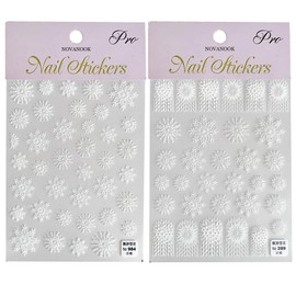 2 Pcs Snowflake Nail Stickers, Winter Nail Stickers, Snowflake Nail Decals, Winter Nail Decals, Winter Nail Art, Snowflake Nail Art Stickers, Winter Nail Design, DIY Nails (2 Pcs Big Snowflake)
