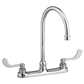 American Standard 6409171.002 Monterrey Top Mount Gooseneck Kitchen Faucet with Spray, 8-Inch, Chrome