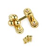 Highpoint Small Box Ball Clasp Brass 1-1/4" X 1-1/4"