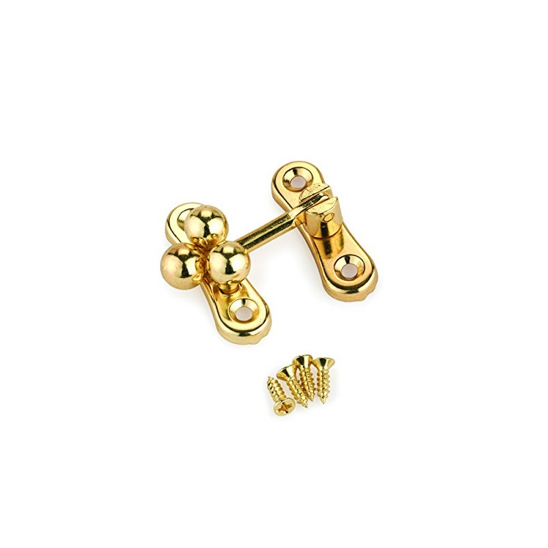 Highpoint Small Box Ball Clasp Brass 1-1/4" X 1-1/4"