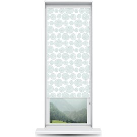 ShadePix Window Shade - Blackout Window Shade with Size 19 x 54 Nouveau Circles Lt Green