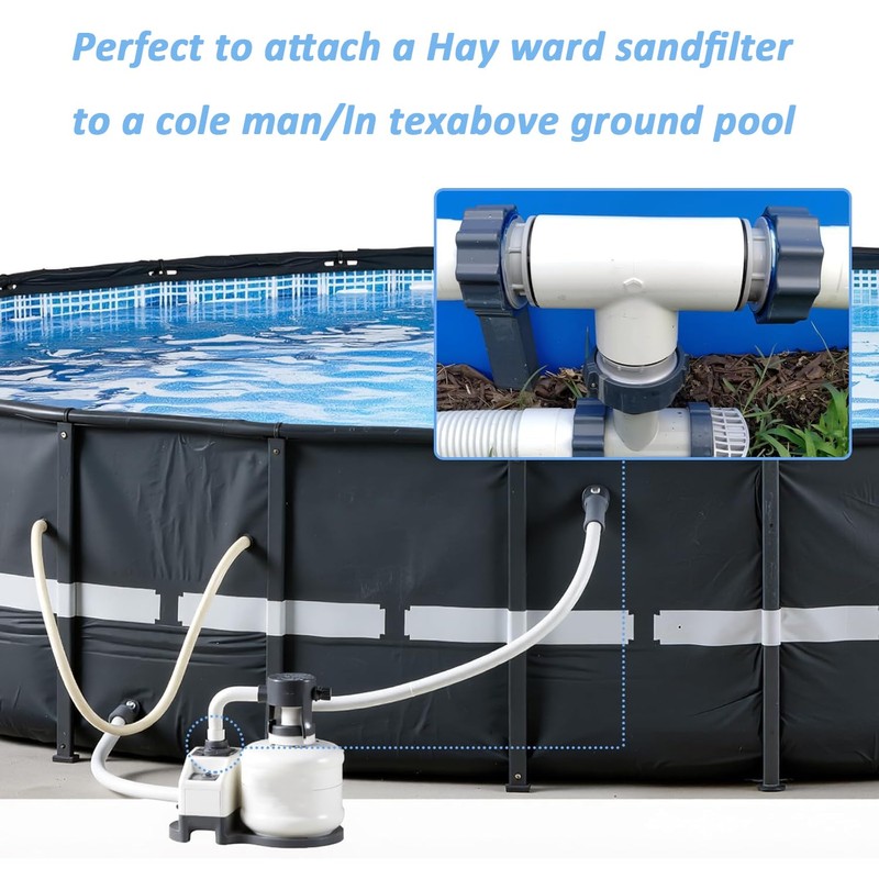 Shoyisenka 4 Pcs Pool Hose Conversion Adapters Kit - 40mm