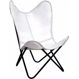 PARRYS LEATHER WORLD Vintage Handmade Classic Cover Cowhide Leather Butterfly Chair BKF (Cover Only)W