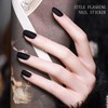 JMEOWIO Gel Nail Stickers Carbon Black Semi Cured Gel Nail