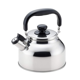 Yoshikawa Wide Clean Wide-Mouth Whistle Kettle, 2.6L (91.2 oz), Stainless Steel, IH and Gas Stove Compatible, Tsubame Sanjo, Made in Japan, SH4831