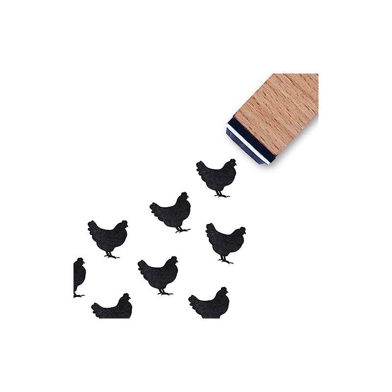 Chicken Rubber Stamp, 3/5 Inch Wedding Meal Choice Small Mini