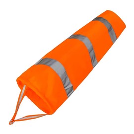 Qianxihu Orange Weatherproof Wind Sock Rip-Stop Nylon Airport Windsock Waterproof Windsock with Reflective Belt for Outdoors Airport Farm Park