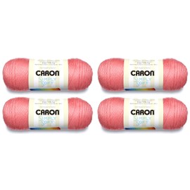 Caron Simply Soft-Pack of 4 Balls-170g Each Ball-Strawberry