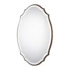 BOWERY HILL Taelyn Oval Shaped Mirror in Antiqued Gold Leaf