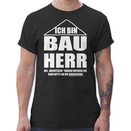 Men's T-Shirt with German Text "Ich Bin Bauherr" - xl