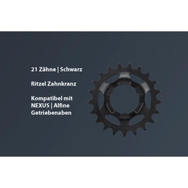 Sprocket for Nexus I Alfine Sprocket for Bicycle Rear Wheel Gear Hub Wear Part Hub Replacement Sprocket (Black 21 Z)