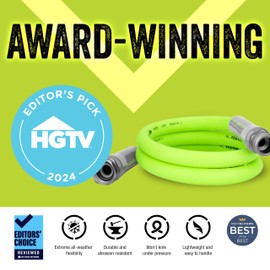 Flexzilla Flexzilla Garden Lead-In Hose 5/8 in. x 5 ft., Heavy Duty, Lightweight, Durable, ZillaGreen - HFZG505YW-E