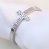 Jude Jewelers Stainless Steel Sideways Cross Christian Cross Eternity Wedding