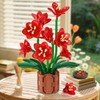 PLAXSOON Amaryllis Flowers Bonsai Building Set, Botanical Collection Building Block,