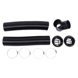 ZTUOAUMA 75mm 3'' Diesel Heater Air Duct Hose Y-Branch Connector Bulging Outlet Vent Clips Kit Compatible with Eberspacher Webasto Air Diesel Parking Heaters 5KW