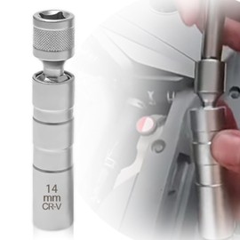 TUZHE Spark Plug Wrench 14 mm Magnet Universal Flexible Spark Plug Wrench Set Tools for Removing Spark Plugs (14 mm)