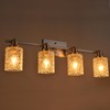 VINLUZ 2-Light Brushed Nickel Directional Spotlight Track Lighting Kit with