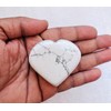 Howlite Heart Howlite Crystal Heart Cleansing & Balance Metaphysical Massage