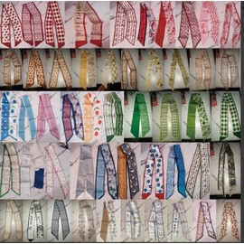 FYSUIMU 50Pcs Purse Scarf Bulk Headband for Women Hair Assorted Handbag Ribbons Head Neckerchief Charm for Decoration