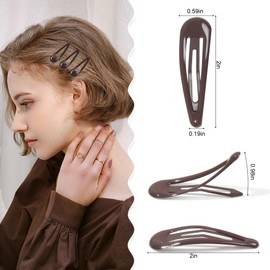 Hair Barrettes for Women- Snap Hair Clips Matel Haircips for Girls Kids Hair Accessories