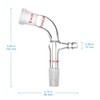 StonyLab Glass Vacuum Take Off Adapter, 105° Bent, Short Stem