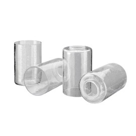 Aspen Creative 23615-04, Clear Seeded Cylinder Glass Shade, 3-1/2" Dia x 5-1/2" H/Center Hole:42mm, Set of 4