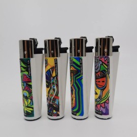 Clipper NEW Psycho 2 series Clipper lighters set of 4 - 420 lighter hippie stoner