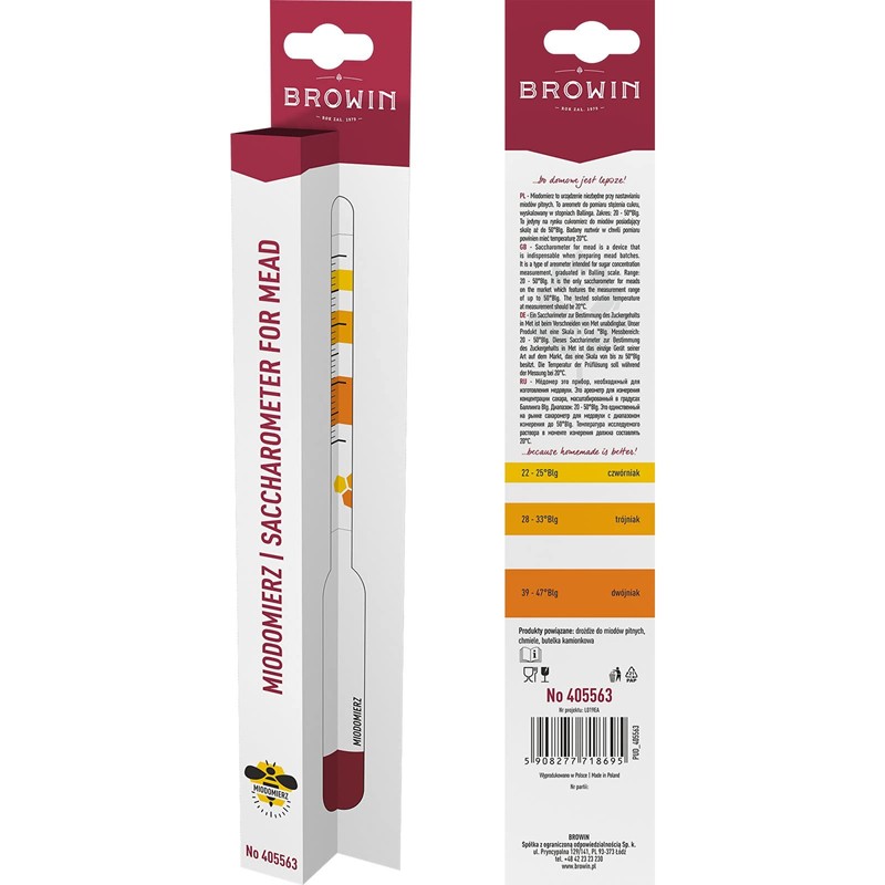 Browin 405563 Saccharimeter for Determining Sugar Content in Mead