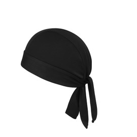 Horktrust Biker Bandana Cap, Sport-Kopftuch, Schutzstirnband, geeignet für Outdoor-Sportarten und Laufen, Piratenstil, für Männer und Frauen, schwarz