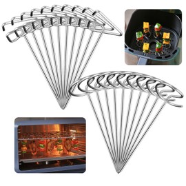 Kebab Skewers Stainless Steel Barbecue Skewers Stainless Steel 10 cm Kebab Skewers Set of 20 Roulade Needles Skewers for Grilling Skewers Stainless Steel Roulade Needles Stainless Steel Rustproof