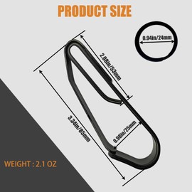 Duty Belt Key Holder, Stainless Steel Tactical Belt Key Clip for Handcuff & Quick Release Police Key Clip Holder with Key Ring for Law Enforcement - Ctrshif