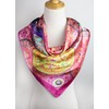 vabovin 35'' Satin Silk Headscarf, Elegant Neck Scarf Tie Curly