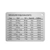 Kodbww Professional Measurement Conversion Chart Refrigerator Magnet Stainless Steel Conversions