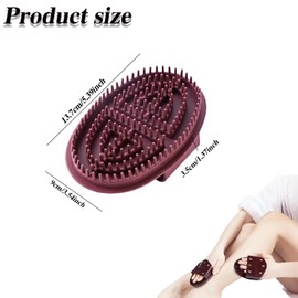 Lyfengdeam2 Pcs Meridian Brush Massage Brush, Beauty Salon Professional Custom Meridian Brush, Acupressure Meridian Brush, Meridian Scalp Massage Brush,Hard and Soft， Full Body Relaxation Comb (pink)