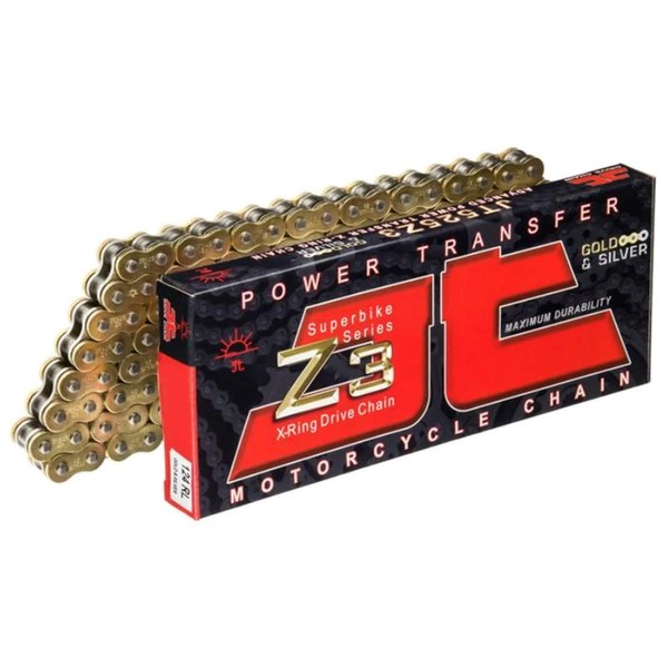 JT Chain JTC530Z3GS116RL (530 Series) Gold 116 Link Super Heavy Duty X-Ring Chain with Connecting Link