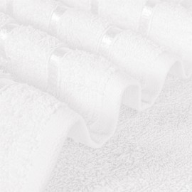 A2Z Luxurious 100% Cotton White Color Towel 500 GSM Soft Absorbent Face Towel (30x30 cm)