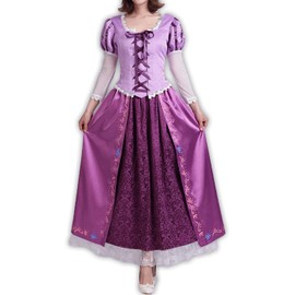 RED DOT BOUTIQUE 530 - Plus Size Purple Blue Princess Dress Party Costume Adult Women (Purple, 4X)