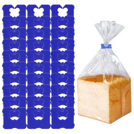 100 Pieces Reusable Blue Plastic Bread Clips Keep Your Food Fresh, Food Storage Bag Clips 7/8 x 1 Inches