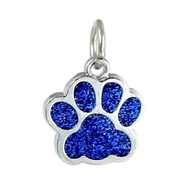 Dangle Enamel Sapphire Blue Cat/Dog Paw Charm Bead for Charms Bracelets