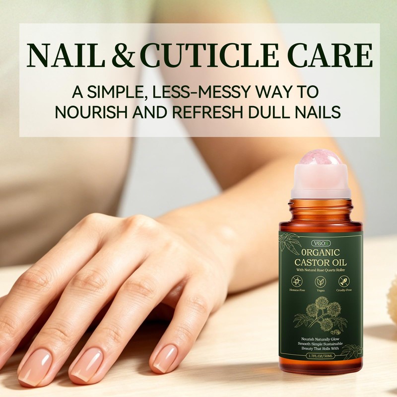 Castor Oil Organic Cold Pressed, Organic Castor Oil Rose Quartz