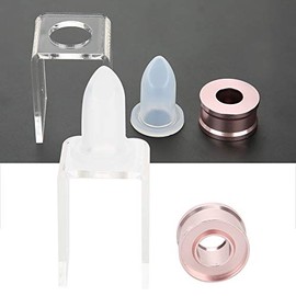 Molde de Lápiz Labial de Bricolaje 12.1 Mm, Kit de Herramientas Artesanales Circulares de Molde de Labios de Bálsamo Casero, Molde de Silicona para Hacer(Juego de soportes de un solo orificio)