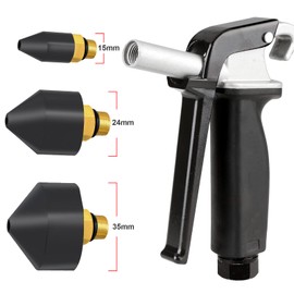 UHARBOUR Air Hose Nozzle 1/8 inch for Air Blow Gun, 5 Pieces Rubber Air Compressor Nozzle including 1/2 Inch Adapter and Extension Bar, Air Compressor Attachments for Air Blow Gun